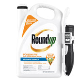 Roundup envase frontal de 1 galón mostrando diseño y uso rápido