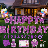 Rtshuok cartel frontal feliz cumpleaños brillante y fácil de instalar
