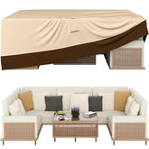 Ruimoy vista frontal de la funda protegiendo mesa y sillas, protección completa