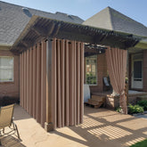 RYB HOME cortina exterior frontal mostrando cobertura y sombra