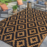 SAND MINE alfombra exterior 9x12 vista frontal, superficie resistente y elegante