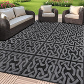 SAND MINE alfombra exterior frontal mostrando diseño reversible y estilo