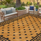 SAND MINE alfombra exterior frontal mostrando diseño reversible y elegancia
