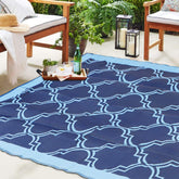 SAND MINE alfombra frontal azul quatrefoil que embellece exteriores