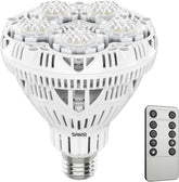 SANSI bombilla frontal mostrando diseño y base E27, eficiencia energética