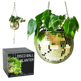 SCANDINORDICA disco ball vista frontal mostrando acabado dorado y aspecto decorativo
