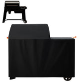SCAUSY vista frontal de la funda encajada protegiendo el Traeger Woodridge