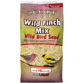 Scott Pet paquete frontal de la mezcla Wild Finch Mix mostrando el sello y peso 10 lb