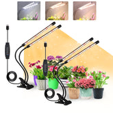 SDOVUERC vista frontal doble cabeza iluminando plantas, mejora crecimiento