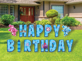 Seasons Blue's Clues vista frontal del kit mostrando letras y figuras, atrae miradas