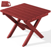 SERWALL mesa lateral roja frontal, diseño compacto y estable