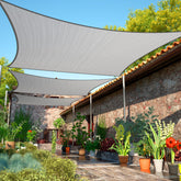 ShadeMart vista frontal del toldo rectangular mostrando cobertura amplia y diseño