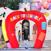 SHDEJTG arco inflable frontal mostrando manzana y lápiz para entrada festiva