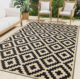Smiry alfombra frontal mostrando patrón boho y beneficio estético