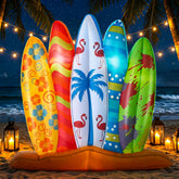 Sonwyoung tabla de surf frontal vista completa, decoración tropical llamativa