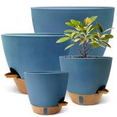 SORANGEUN maceta 12 pulgadas frontal con planta, diseño elegante y riego fácil
