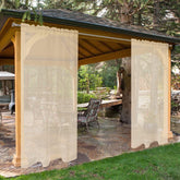 SpaceDresser panel frontal beige mostrando elegancia y protección contra salpicaduras