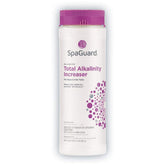 SpaGuard envase frontal 2 lb mostrando etiqueta clara y dosificación sencilla