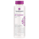 SpaGuard empaque frontal mostrando 1.12 lb y uso en spa