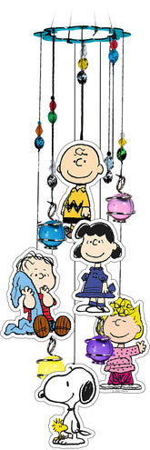 Spoontiques Peanuts vista frontal lista para colgar, añade encanto sonoro al jardín