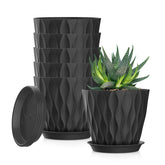 SQKH maceta frontal negra mostrando diseño moderno y beneficio decorativo