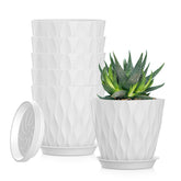 SQKH maceta frontal blanca 5 pulg mostrando diseño moderno y beneficio estético