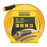 Stanley FATMAX frontal del rollo mostrando la manguera amarilla y su longitud útil