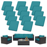 SUKAIKEQA vista frontal del juego de 14 fundas para cojines mostrando embalaje y colores disponibles, renovación rápida