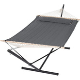 SUNCREAT hamaca frontal con soporte mostrando estabilidad inmediata
