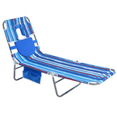 SUNNYFEEL vista frontal de la tumbona mostrando postura reclinable y confort