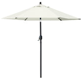 Sunnyglade sombrilla frontal beige mostrando cobertura y estilo