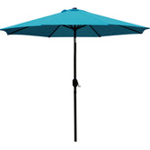 Sunnyglade vista frontal de la sombrilla teal blue con amplia sombra
