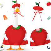 Sunnymove ganso con conjunto manzana mostrando encanto estacional