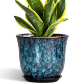 SUNPOTFOR maceta frontal azul elegante y resistente