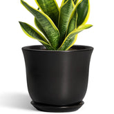 SUNPOTFOR maceta frontal negra, elegante y resistente