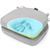 SUNROX vista frontal del cojín gris jaspeado con soporte cómodo