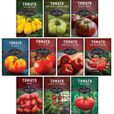 SURVIVAL GARDEN SEEDS paquete frontal mostrando 10 variedades y beneficios de diversidad