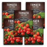 SURVIVAL GARDEN SEEDS paquete Tiny Tim mostrando empaque y beneficios