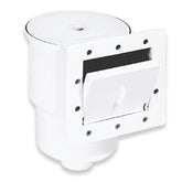Swimline vista frontal del skimmer instalado con diseño blanco duradero