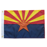 Bandera SYII Arizona vista frontal mostrando colores vivos y acabado bordado