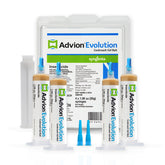 Syngenta Advion Evolution vista frontal paquete y jeringas, control eficaz