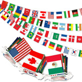SZCXTOP guirnalda frontal con 100 banderas, impacto visual inmediato
