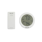 Taylor unidad base frontal mostrando temperaturas y reloj claramente