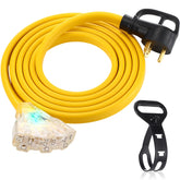 Tellegloww frontal con enchufe TT-30 mostrando conexión segura