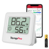 TempPro TempAir vista frontal con lectura clara, facilita control rápido