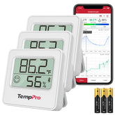TempPro TempAir frontal del paquete mostrando tres sensores y beneficios de monitoreo