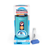 Thermacell vista frontal del dispositivo Glacial Blue, protección efectiva