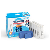 Thermacell paquete frontal mostrando recambios y ahorro