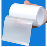 Tikfoam rollo frontal mostrando tamaño y transparencia, solución rápida