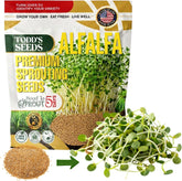 Todd's Seeds frente del empaque mostrando ½ lb y sello No-GMO